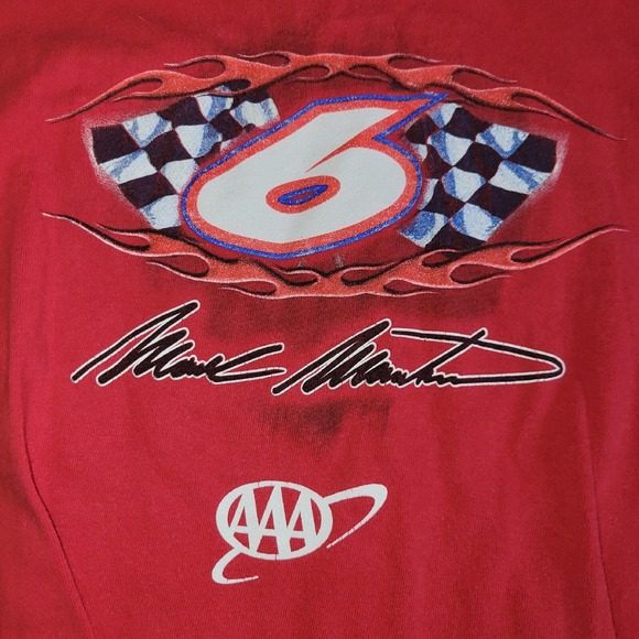 Nascar Mark Martin AAA Racing Short Sleeve T-Shirt Size XL Extra Large Red - Picture 4 of 6
